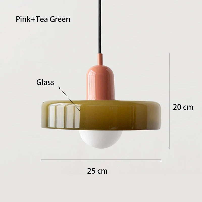 Retro Nordic Glass Bauhaus Dining Room Chandelier