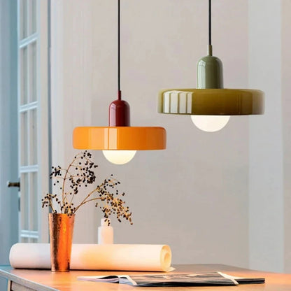 Retro Nordic Glass Bauhaus Dining Room Chandelier