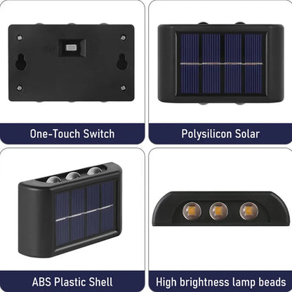 Solar Wall Outdoor Warm Light Waterproofed