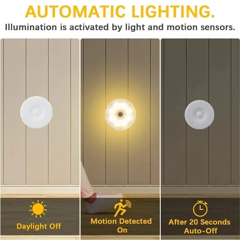 LED Motion Sensor Light USB Rechargeable Lamp