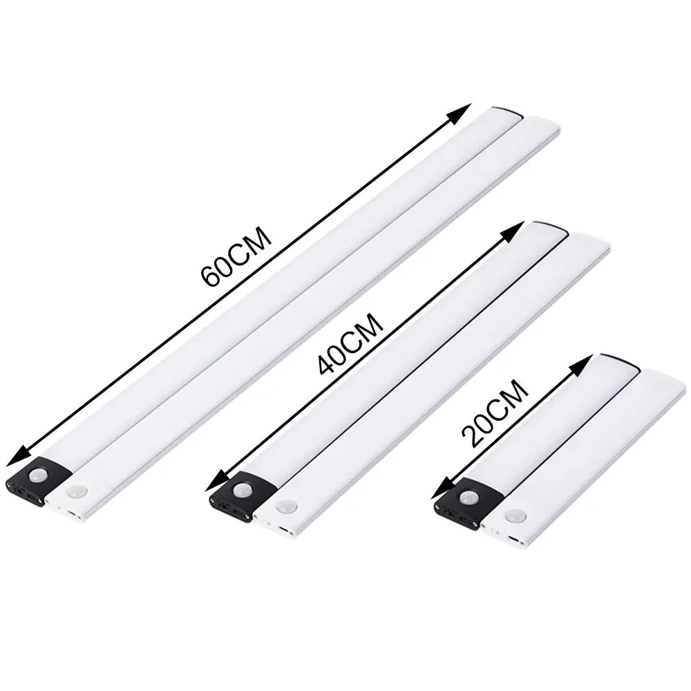 Rechargeable LED Motion Sensor Light Suitable For Kitchen, Wardrobe, Cabinet, 30cm/40cm/50cm