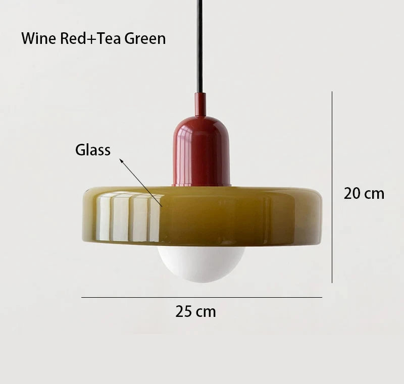 Retro Nordic Glass Bauhaus Dining Room Chandelier