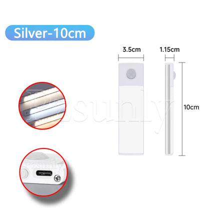 Rechargeable LED Motion Sensor Light Suitable For Kitchen, Wardrobe, Cabinet, 30cm/40cm/50cm