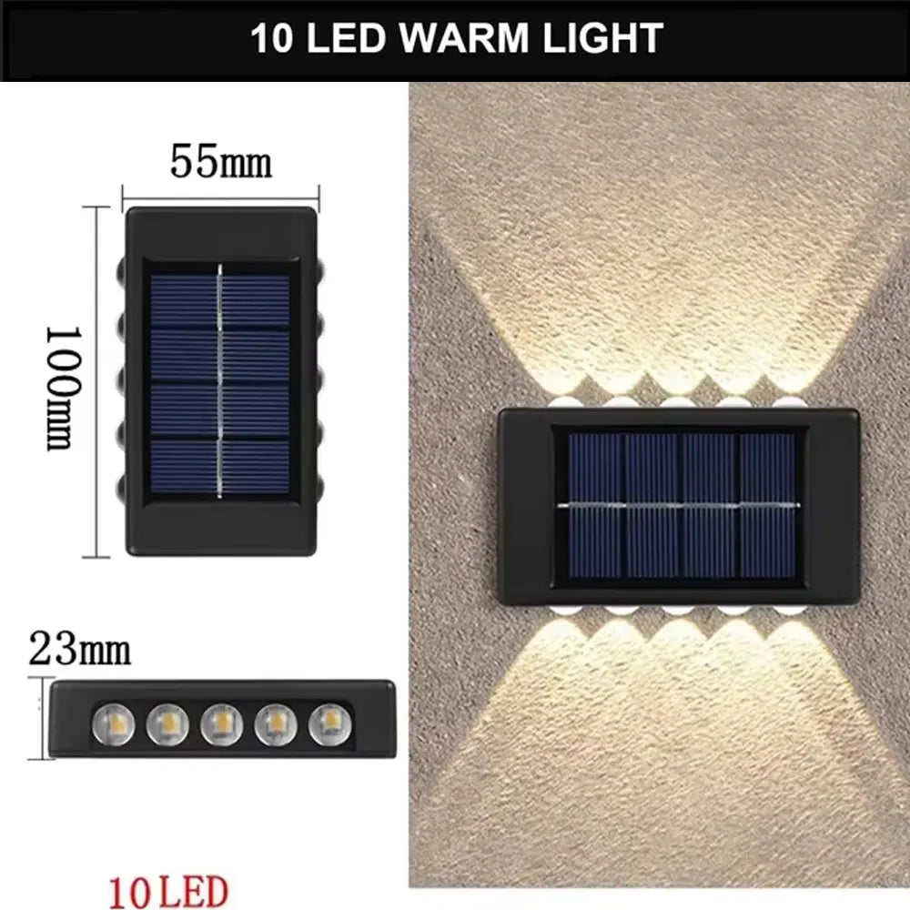 Solar Wall Outdoor Warm Light Waterproofed