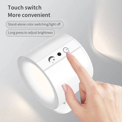 Rechargeable LED Wall Sconce | Touch & Remote | 360° Adjustable