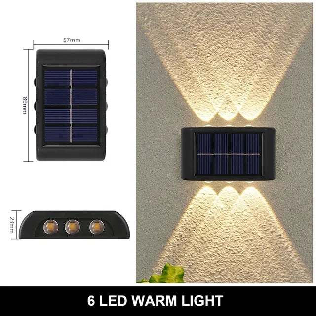 Solar Wall Outdoor Warm Light Waterproofed