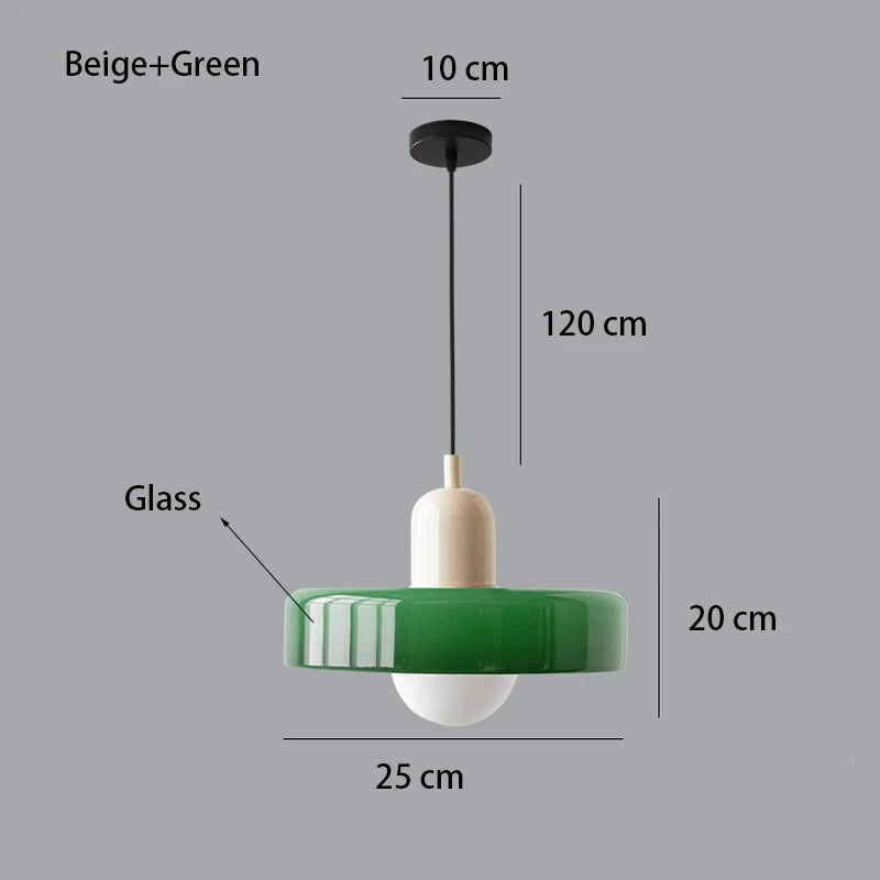 Retro Nordic Glass Bauhaus Dining Room Chandelier