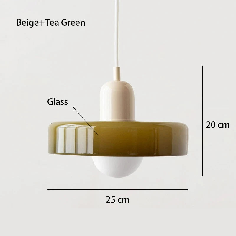 Retro Nordic Glass Bauhaus Dining Room Chandelier
