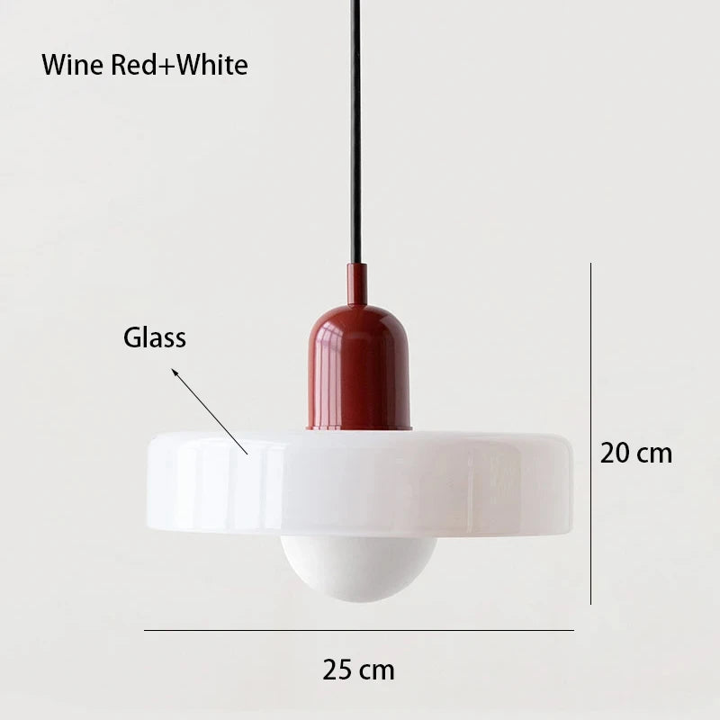 Retro Nordic Glass Bauhaus Dining Room Chandelier