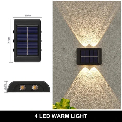 Solar Wall Outdoor Warm Light Waterproofed