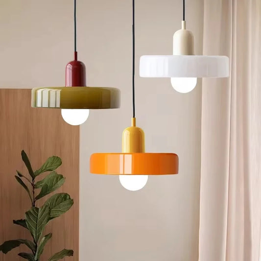 Retro Nordic Glass Bauhaus Dining Room Chandelier