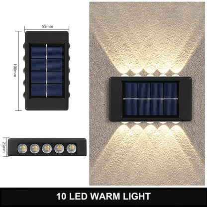 Solar Wall Outdoor Warm Light Waterproofed