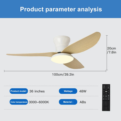 Electric Bedroom Ceiling Fan With Light