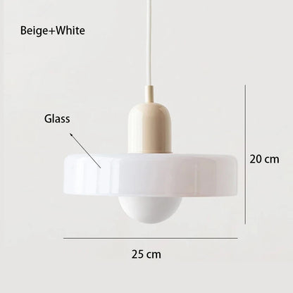 Retro Nordic Glass Bauhaus Dining Room Chandelier