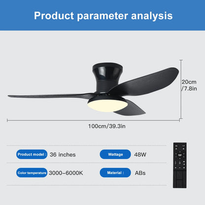 Electric Bedroom Ceiling Fan With Light