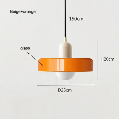 Retro Nordic Glass Bauhaus Dining Room Chandelier
