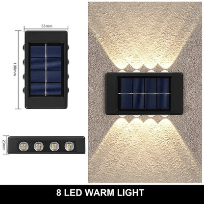 Solar Wall Outdoor Warm Light Waterproofed