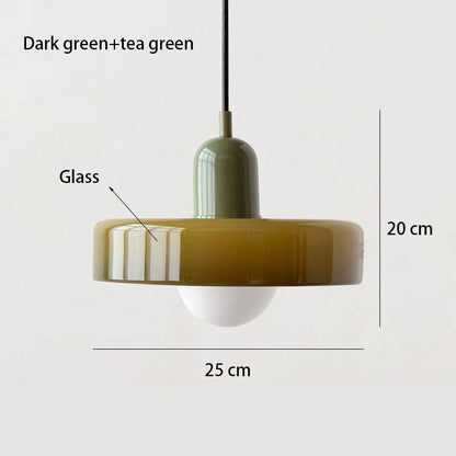 Retro Nordic Glass Bauhaus Dining Room Chandelier