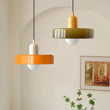 Retro Nordic Glass Bauhaus Dining Room Chandelier