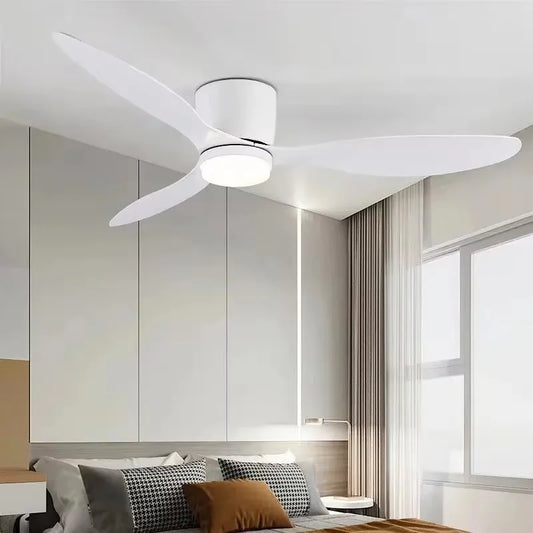 Modern DC Motor Ceiling Fan with LED Light & Remote