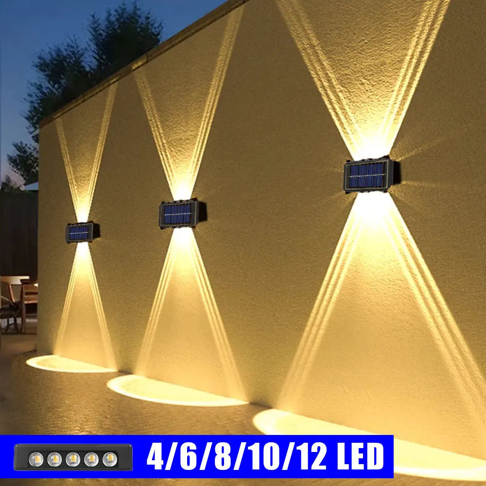 Solar Wall Outdoor Warm Light Waterproofed
