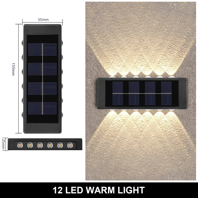 Solar Wall Outdoor Warm Light Waterproofed