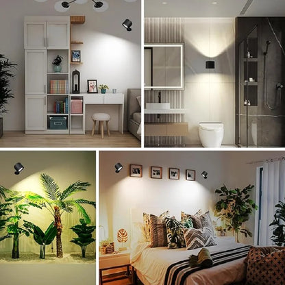 Rechargeable LED Wall Sconce | Touch & Remote | 360° Adjustable
