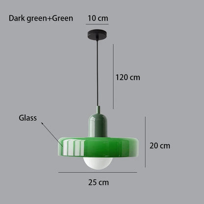 Retro Nordic Glass Bauhaus Dining Room Chandelier