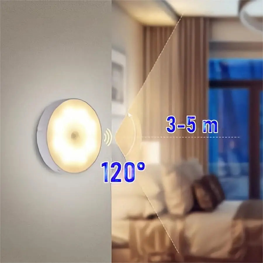 LED Motion Sensor Light USB Rechargeable Lamp
